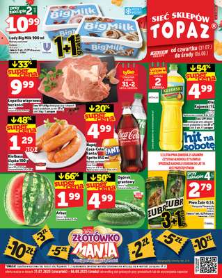 TOPAZ - gazetka promocyjna Gazetka od czwartku 31.07 do środy 06.08