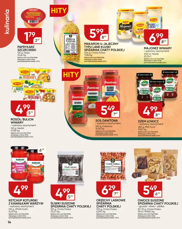 Chata Polska - gazetka promocyjna Gazetka od czwartku 31.07 do niedzieli 10.08 - strona 14