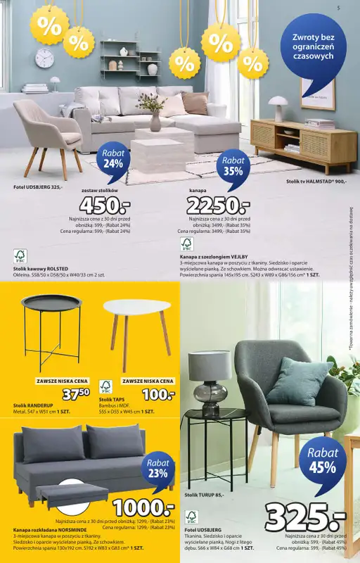 Jysk - gazetka promocyjna Gazetka od środy 30.07 do niedzieli 17.08 - strona 5