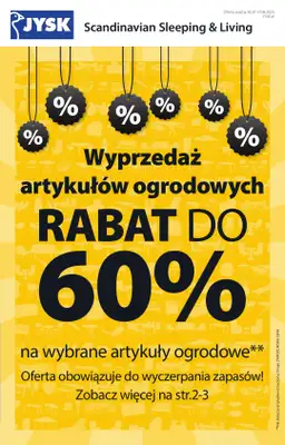 Jysk - gazetka promocyjna Gazetka od środy 30.07 do niedzieli 17.08