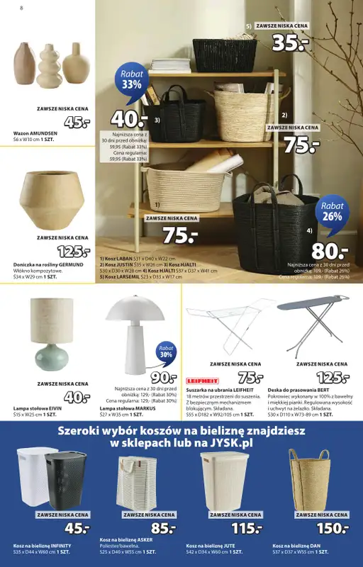 Jysk - gazetka promocyjna Gazetka od środy 30.07 do niedzieli 17.08 - strona 8