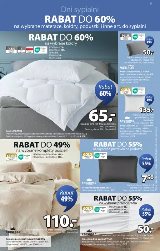 Jysk - gazetka promocyjna Gazetka od środy 30.07 do niedzieli 17.08 - strona 15
