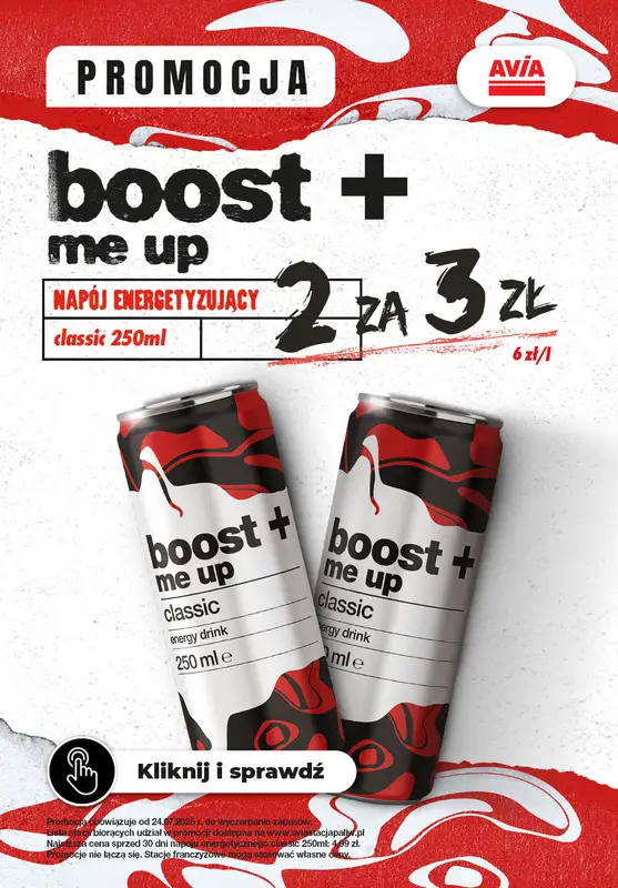 AVIA Stacje Paliw - gazetka promocyjna Promocja 2 za 3 zł! od piątku 25.07 do niedzieli 31.08