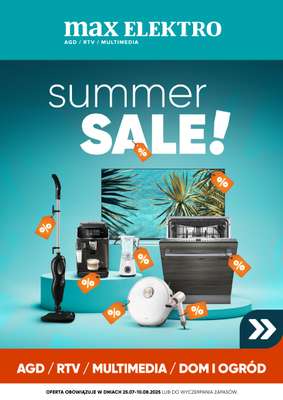 Max Elektro - gazetka promocyjna Gazetka od piątku 25.07 do niedzieli 10.08