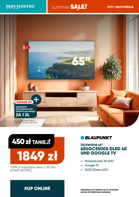 Max Elektro - gazetka promocyjna Gazetka od piątku 25.07 do niedzieli 10.08 - strona 9