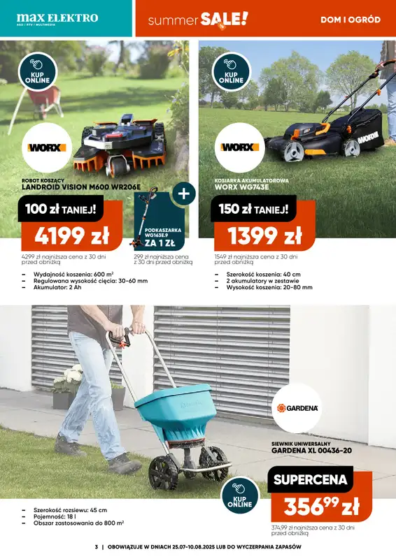 Max Elektro - gazetka promocyjna Gazetka od piątku 25.07 do niedzieli 10.08 - strona 3