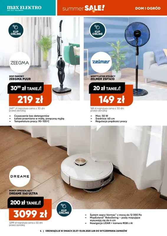 Max Elektro - gazetka promocyjna Gazetka od piątku 25.07 do niedzieli 10.08 - strona 4