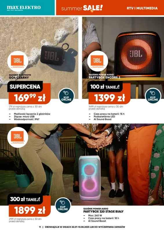 Max Elektro - gazetka promocyjna Gazetka od piątku 25.07 do niedzieli 10.08 - strona 11