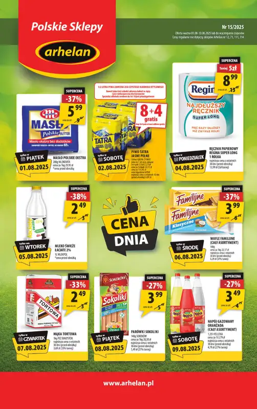 Arhelan - gazetka promocyjna Gazetka od piątku 01.08 do niedzieli 10.08