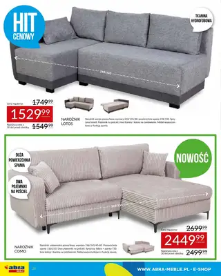 Abra Meble - gazetka promocyjna Gazetka od poniedziałku 28.07 do czwartku 07.08 - strona 20 Abra Meble - gazetka promocyjna Gazetka od poniedziałku 28.07 do czwartku 07.08 - strona 20