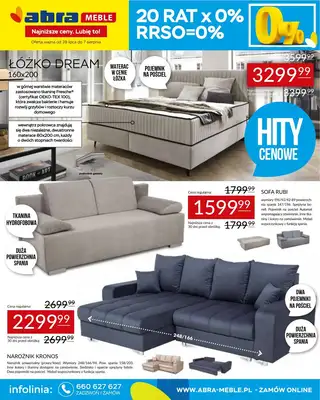 Abra Meble - gazetka promocyjna Gazetka od poniedziałku 28.07 do czwartku 07.08 Abra Meble - gazetka promocyjna Gazetka od poniedziałku 28.07 do czwartku 07.08