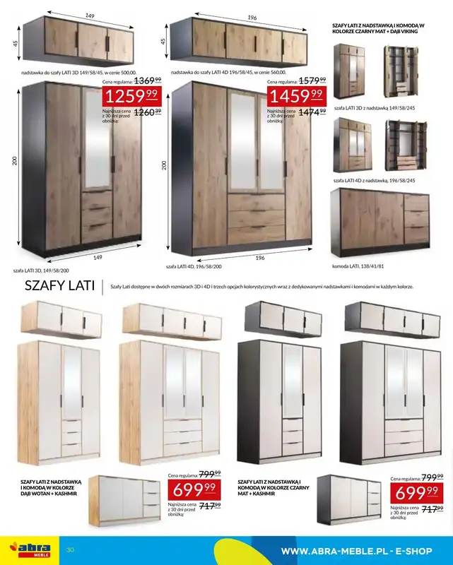 Abra Meble - gazetka promocyjna Gazetka od poniedziałku 28.07 do czwartku 07.08 - strona 30