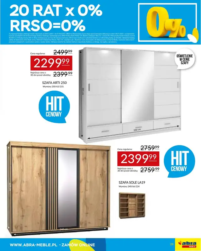 Abra Meble - gazetka promocyjna Gazetka od poniedziałku 28.07 do czwartku 07.08 - strona 29