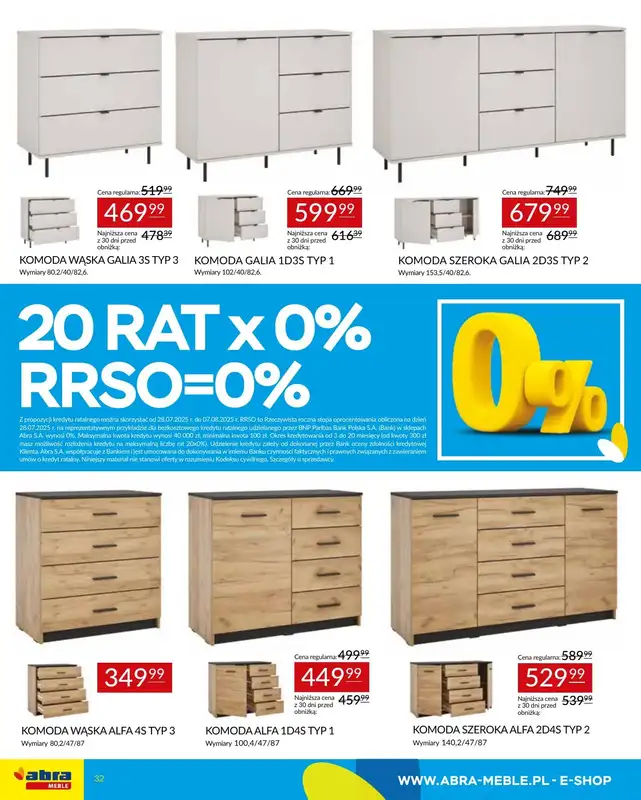 Abra Meble - gazetka promocyjna Gazetka od poniedziałku 28.07 do czwartku 07.08 - strona 32