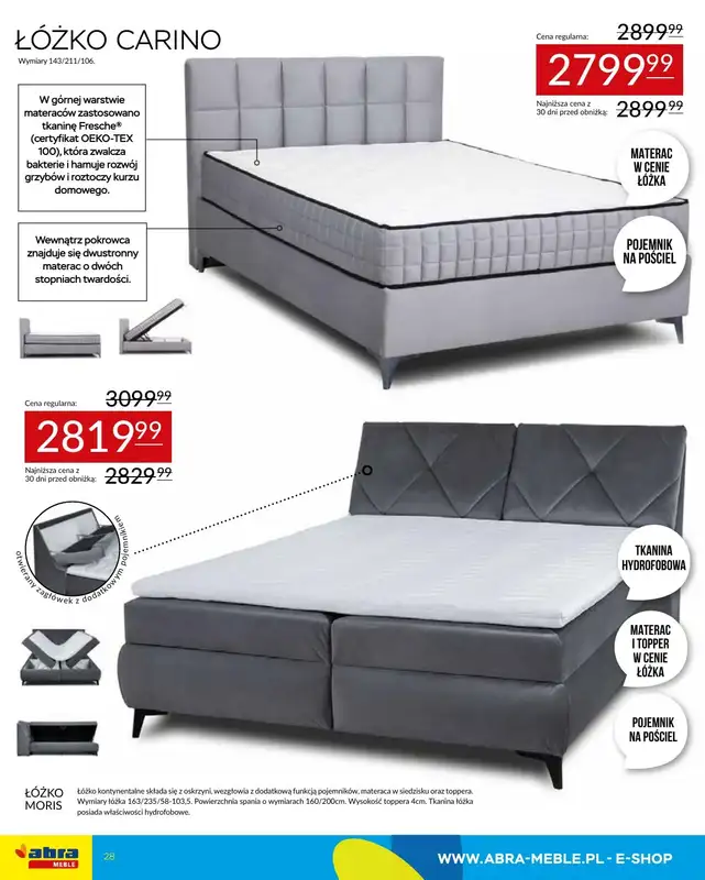 Abra Meble - gazetka promocyjna Gazetka od poniedziałku 28.07 do czwartku 07.08 - strona 28