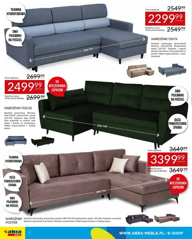 Abra Meble - gazetka promocyjna Gazetka od poniedziałku 28.07 do czwartku 07.08 - strona 12