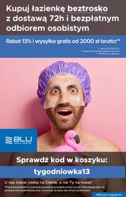 Blu Salony Łazienek - gazetka promocyjna Kod rabatowy od wtorku 29.07 do wtorku 05.08