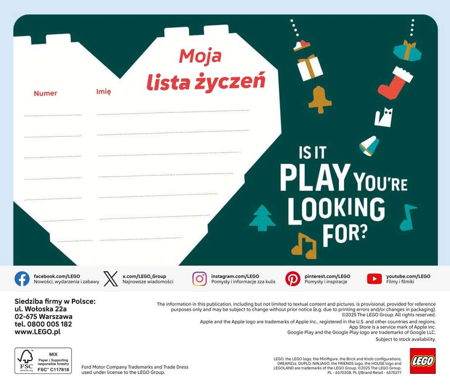 LEGO - gazetka promocyjna Katalog od poniedzia艂ku 28.07 do 艣rody 31.12 - strona 164 LEGO - gazetka promocyjna Katalog od poniedzia艂ku 28.07 do 艣rody 31.12 - strona 164