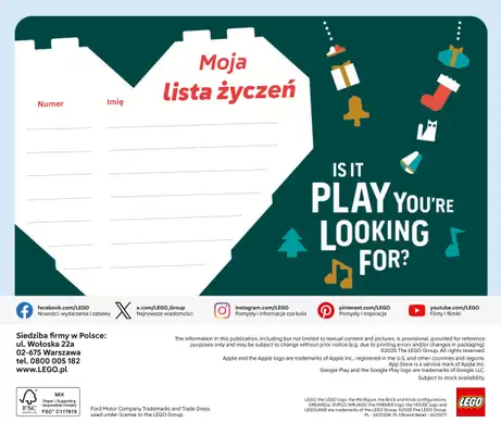 LEGO - gazetka promocyjna Katalog od poniedziałku 28.07 do środy 31.12 - strona 178 LEGO - gazetka promocyjna Katalog od poniedziałku 28.07 do środy 31.12 - strona 178