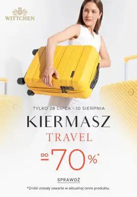 Wittchen - gazetka promocyjna Do -70% kiermasz travel od poniedziałku 28.07 do niedzieli 10.08 Wittchen - gazetka promocyjna Do -70% kiermasz travel od poniedziałku 28.07 do niedzieli 10.08