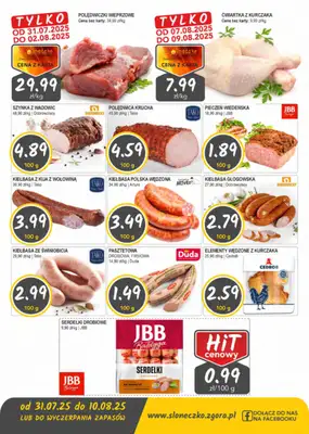 Słoneczko - gazetka promocyjna Gazetka od czwartku 31.07 do niedzieli 10.08 - strona 2 Słoneczko - gazetka promocyjna Gazetka od czwartku 31.07 do niedzieli 10.08 - strona 2