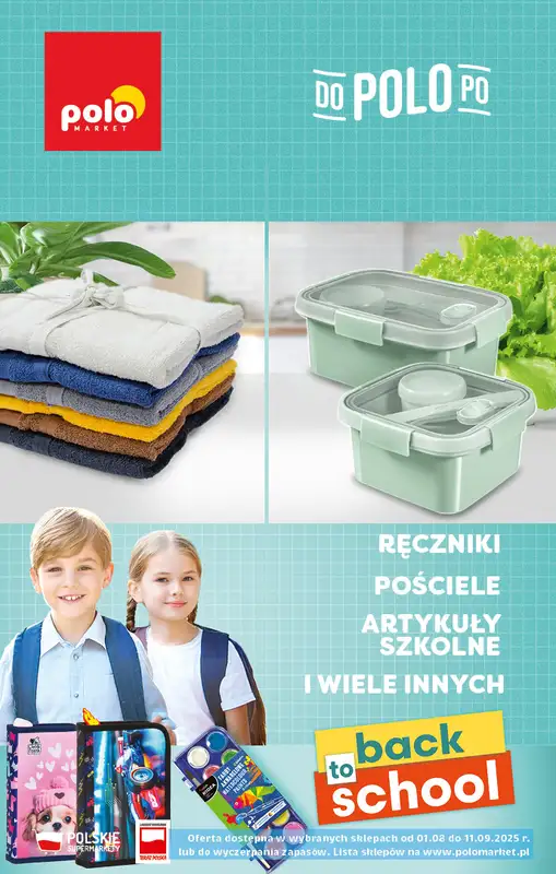 POLOmarket - gazetka promocyjna Back to school z Polo od piątku 01.08 do czwartku 11.09