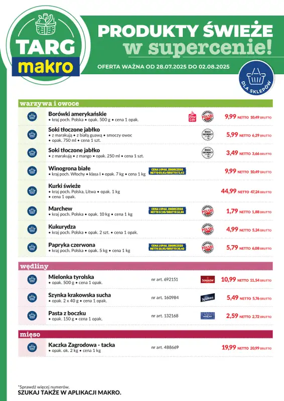 Makro - gazetka promocyjna Targ MAKRO - oferta świeża w super cenach! od poniedziałku 28.07 do soboty 02.08 - strona 8