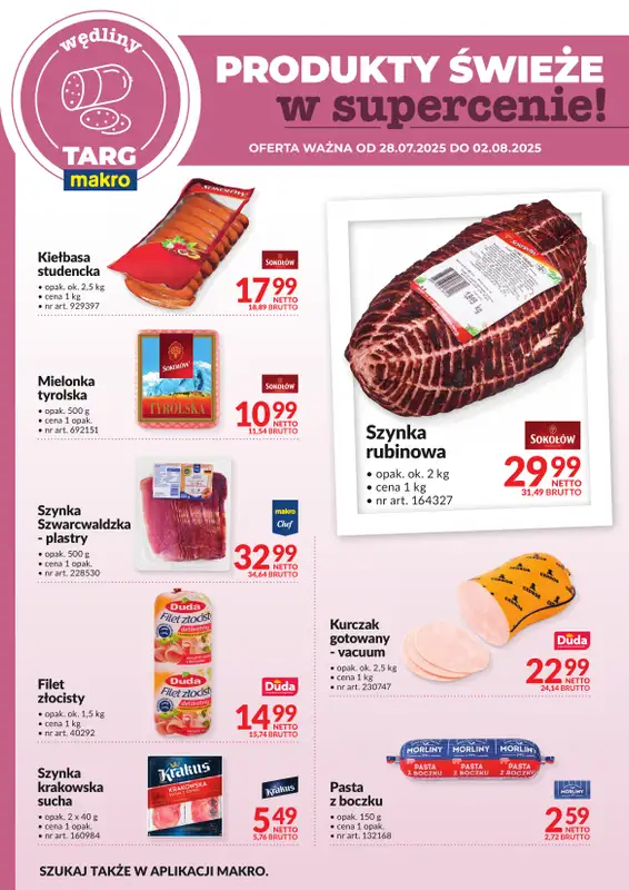 Makro - gazetka promocyjna Targ MAKRO - oferta świeża w super cenach! od poniedziałku 28.07 do soboty 02.08 - strona 3