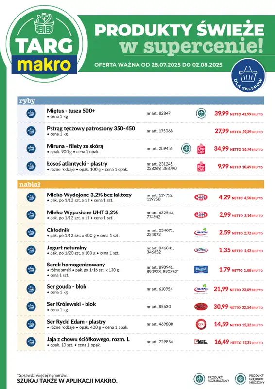 Makro - gazetka promocyjna Targ MAKRO - oferta świeża w super cenach! od poniedziałku 28.07 do soboty 02.08 - strona 7