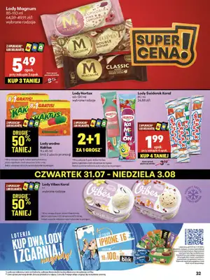Delikatesy Centrum - gazetka promocyjna Gazetka od czwartku od czwartku 31.07 do środy 06.08 - strona 32