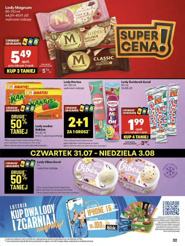 Delikatesy Centrum - gazetka promocyjna Gazetka od czwartku od czwartku 31.07 do środy 06.08 - strona 32