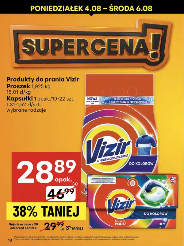 Delikatesy Centrum - gazetka promocyjna Gazetka od czwartku od czwartku 31.07 do środy 06.08 - strona 13