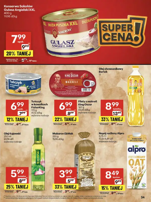 Delikatesy Centrum - gazetka promocyjna Gazetka od czwartku od czwartku 31.07 do środy 06.08 - strona 34