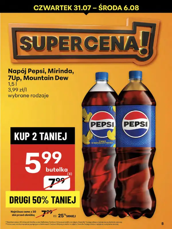 Delikatesy Centrum - gazetka promocyjna Gazetka od czwartku od czwartku 31.07 do środy 06.08 - strona 8