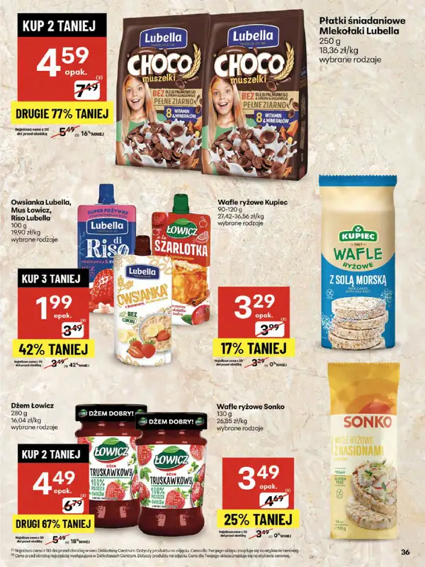 Delikatesy Centrum - gazetka promocyjna Gazetka od czwartku od czwartku 31.07 do środy 06.08 - strona 36