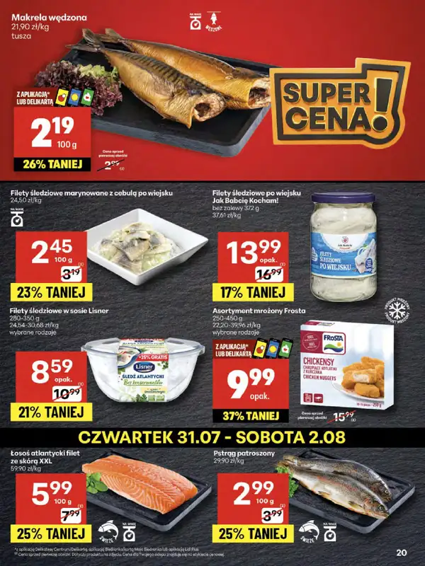 Delikatesy Centrum - gazetka promocyjna Gazetka od czwartku od czwartku 31.07 do środy 06.08 - strona 20