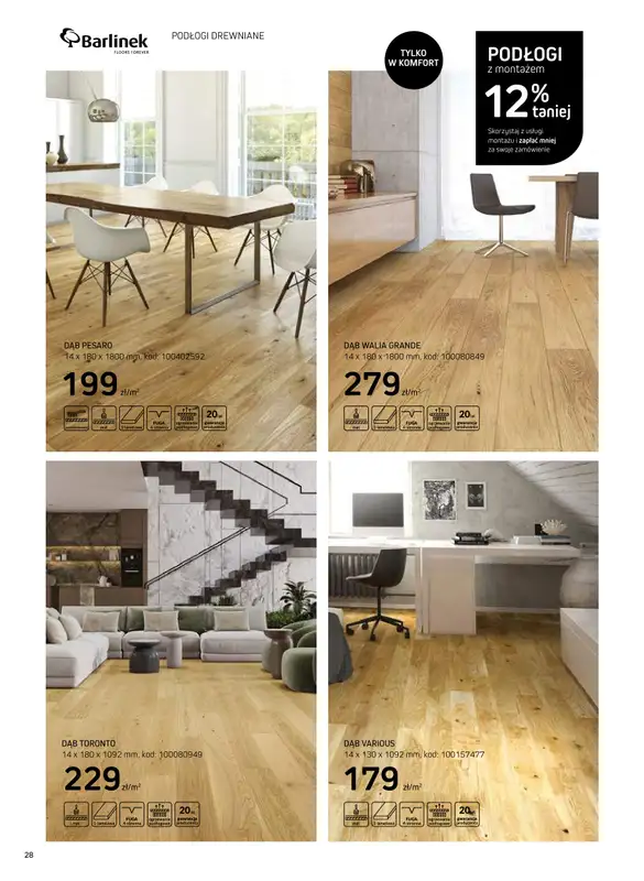 Komfort - gazetka promocyjna Katalog podłogi i drzwi 2024/2025 od poniedziałku 01.01 do środy 31.12 - strona 28