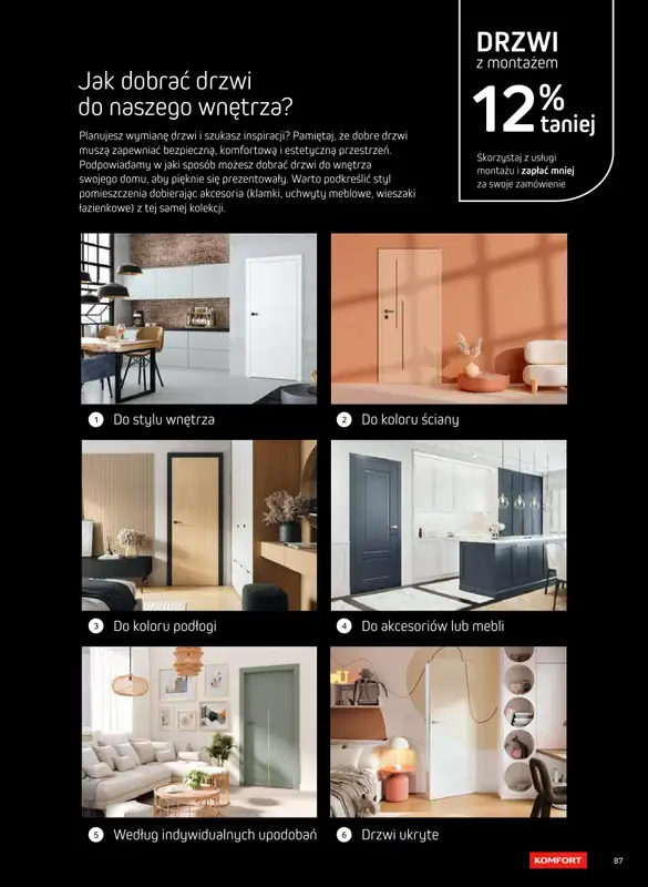 Komfort - gazetka promocyjna Katalog podłogi i drzwi 2024/2025 od poniedziałku 01.01 do środy 31.12 - strona 87