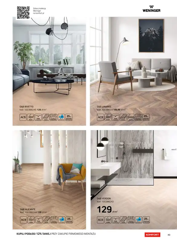 Komfort - gazetka promocyjna Katalog podłogi i drzwi 2024/2025 od poniedziałku 01.01 do środy 31.12 - strona 43