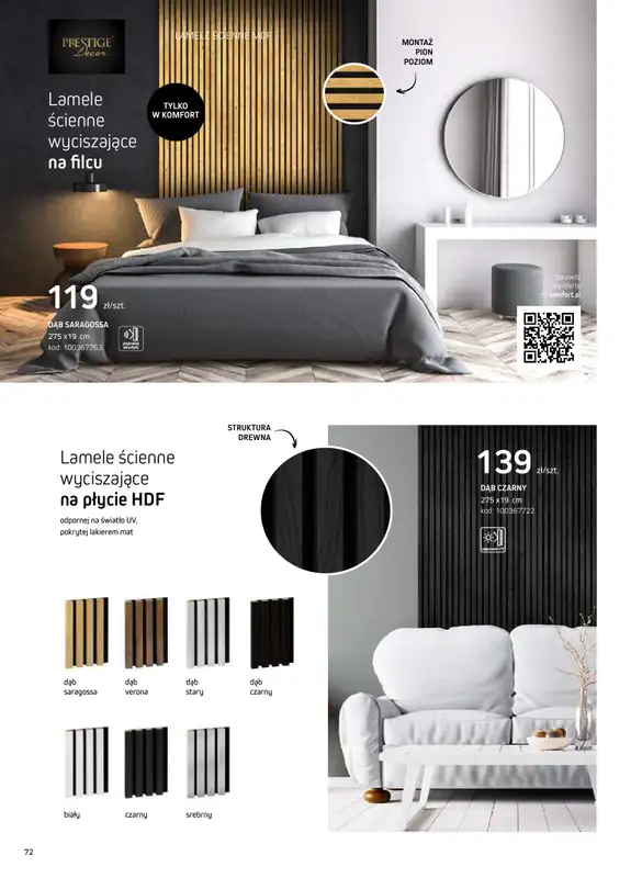 Komfort - gazetka promocyjna Katalog podłogi i drzwi 2024/2025 od poniedziałku 01.01 do środy 31.12 - strona 72