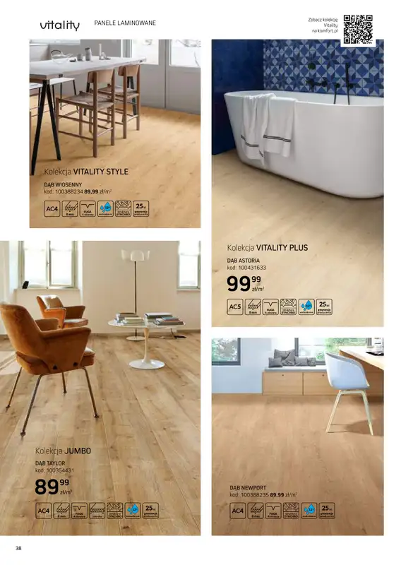 Komfort - gazetka promocyjna Katalog podłogi i drzwi 2024/2025 od poniedziałku 01.01 do środy 31.12 - strona 38