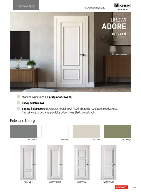 Komfort - gazetka promocyjna Katalog podłogi i drzwi 2024/2025 od poniedziałku 01.01 do środy 31.12 - strona 105