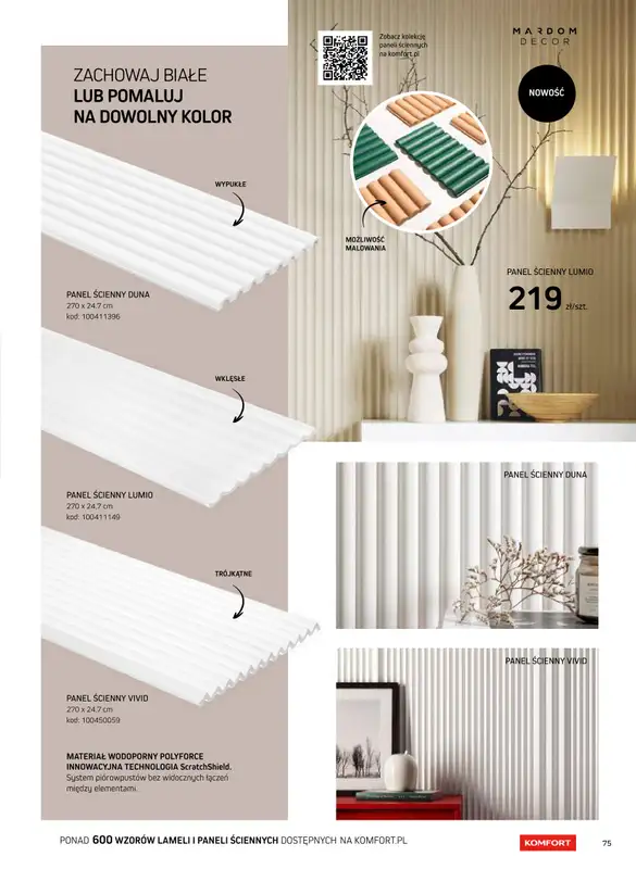 Komfort - gazetka promocyjna Katalog podłogi i drzwi 2024/2025 od poniedziałku 01.01 do środy 31.12 - strona 75