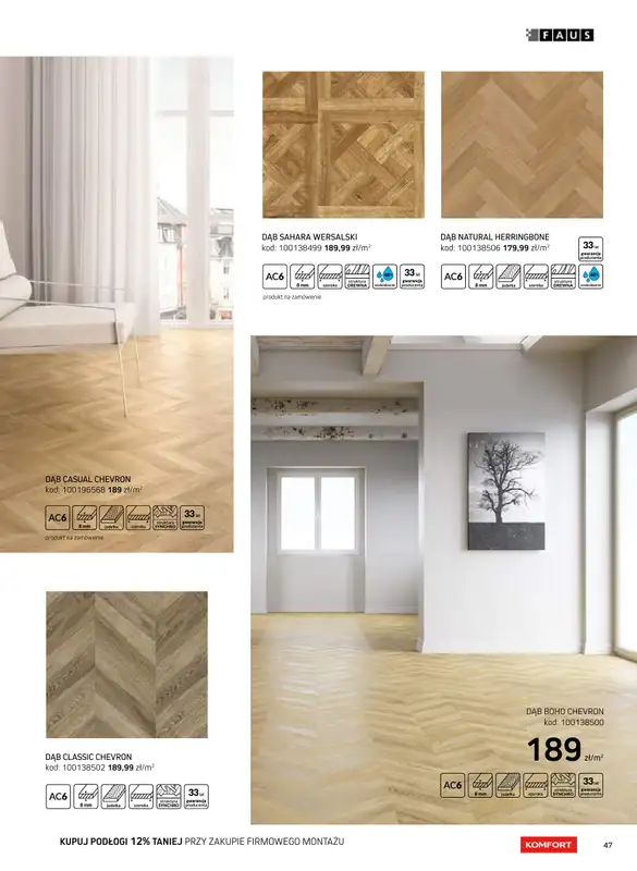 Komfort - gazetka promocyjna Katalog podłogi i drzwi 2024/2025 od poniedziałku 01.01 do środy 31.12 - strona 47