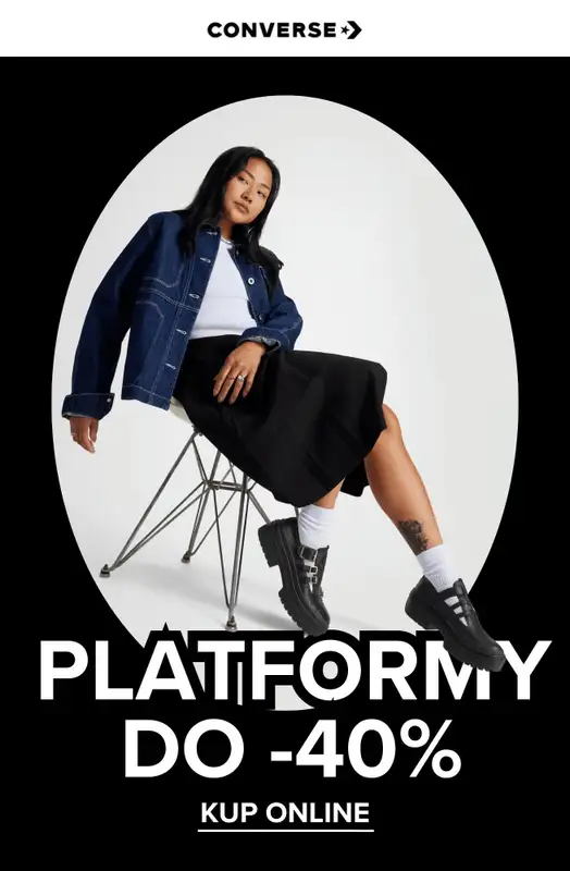 Converse - gazetka promocyjna Platformy do -40% od środy 30.07 