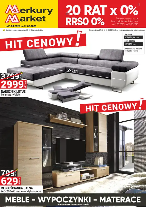 Merkury Market - gazetka promocyjna Gazetka od piątku 01.08 do niedzieli 31.08