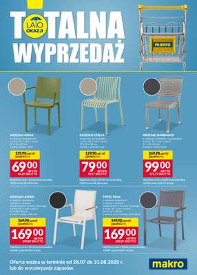 Makro - gazetka promocyjna Totalna wyprzedaż od poniedziałku 28.07 do niedzieli 31.08