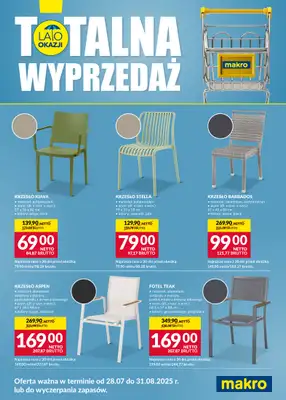 Makro - gazetka promocyjna Totalna wyprzedaż od poniedziałku 28.07 do niedzieli 31.08