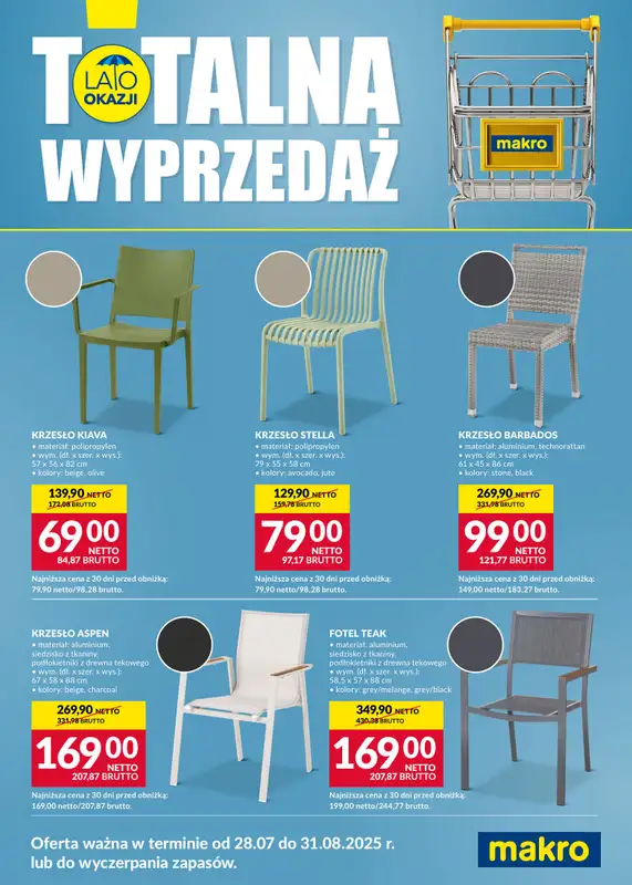Makro - gazetka promocyjna Totalna wyprzedaż od poniedziałku 28.07 do niedzieli 31.08