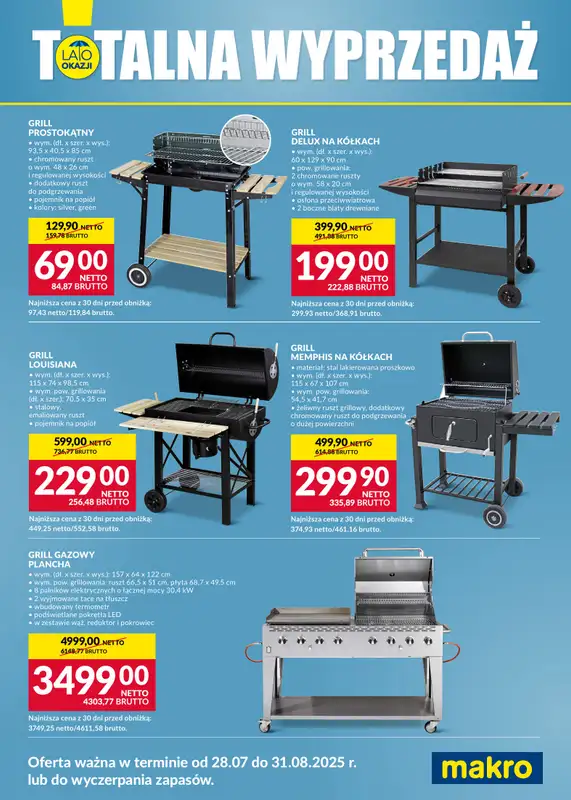 Makro - gazetka promocyjna Totalna wyprzedaż od poniedziałku 28.07 do niedzieli 31.08 - strona 3